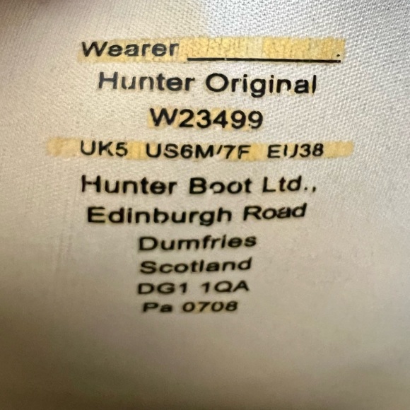 Hunter Original Tall Rain Boot - Picture 6 of 6